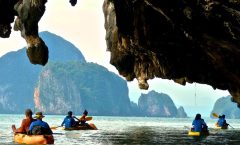 Phang Nga Bay Sea Cave Canoeing Tour by Longtail Boat from Phuket by Bangtao Beach Bar