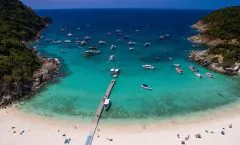 Phuket: Coral and Racha Islands Snorkeling Tour by Speedboat by Bangtao Beach Bar